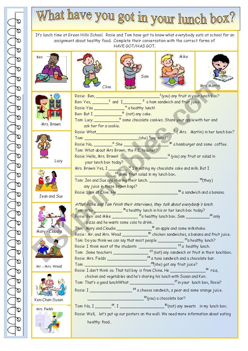 Have- Has got worksheet