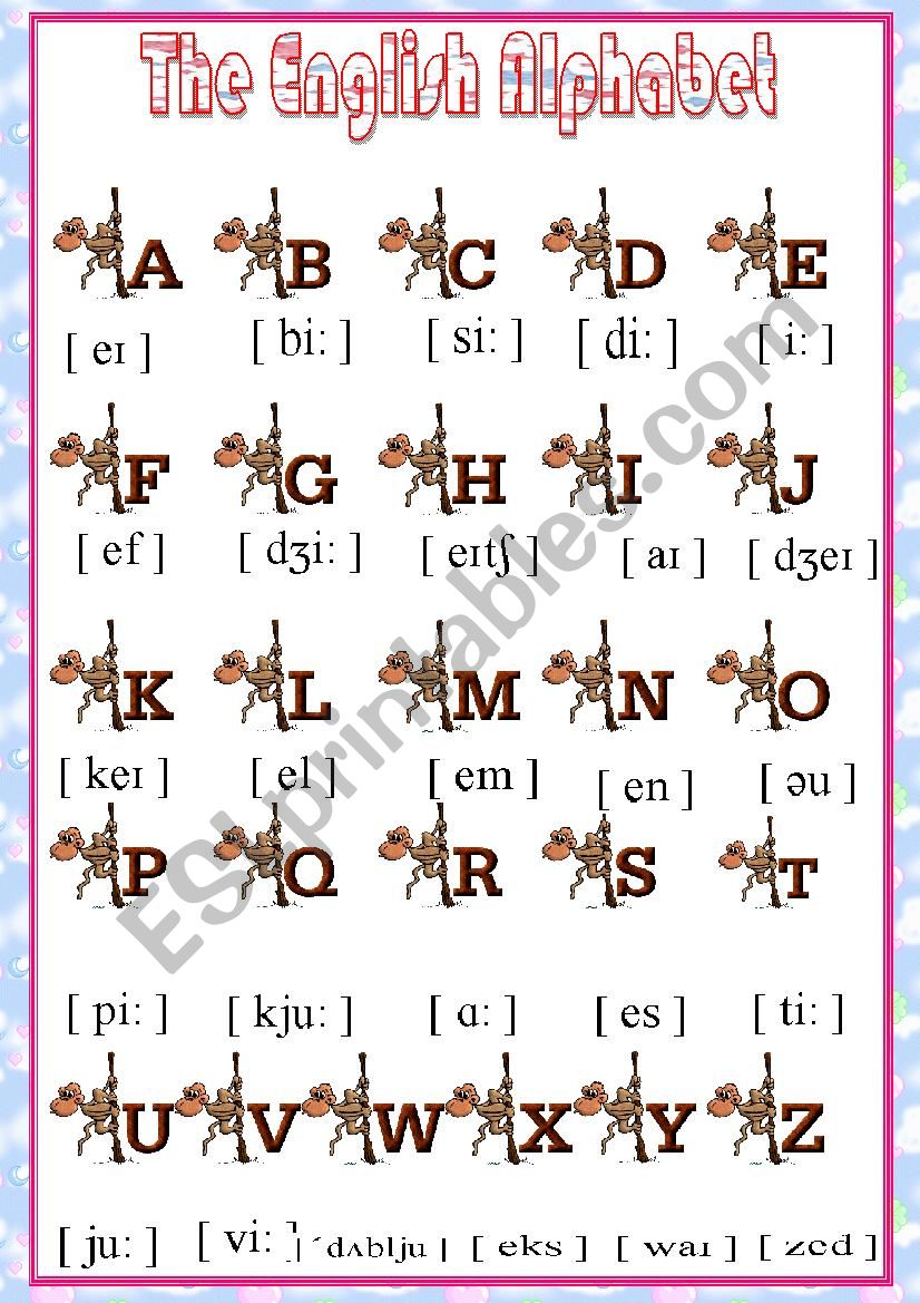 The English Alphabet worksheet