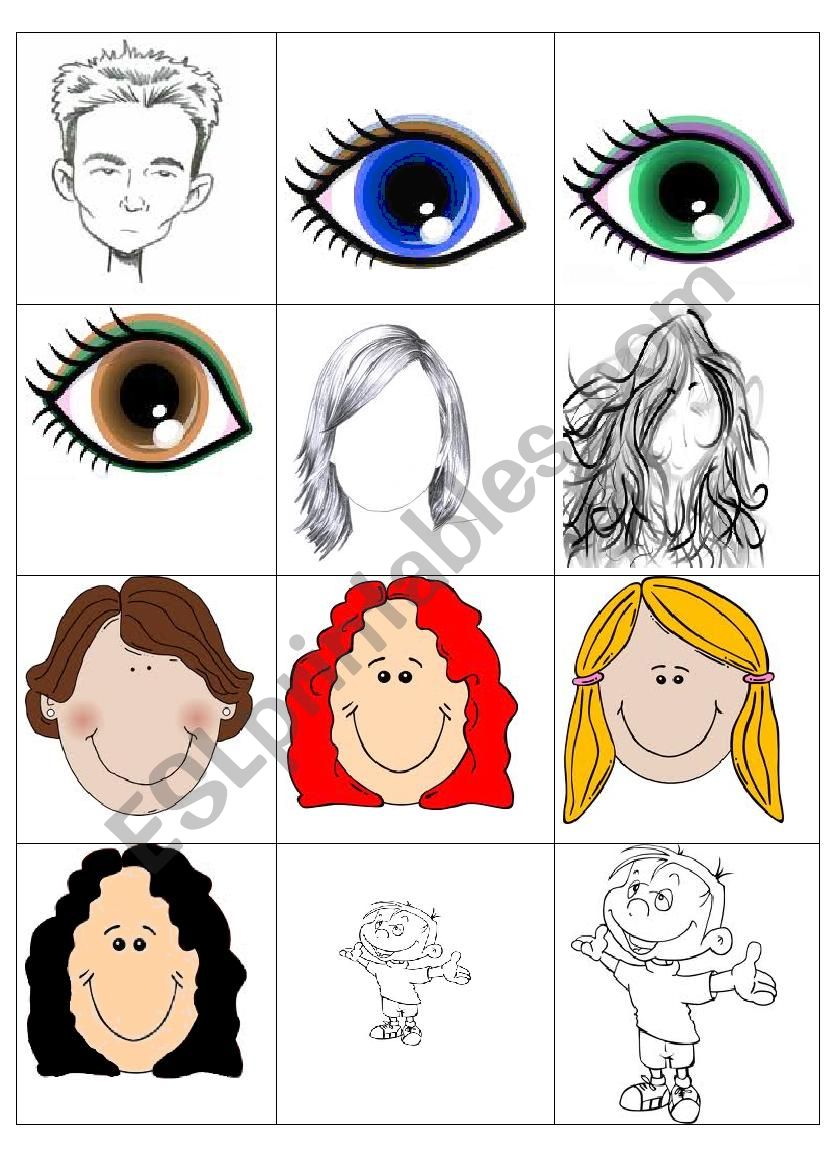 Physical appearance memory game