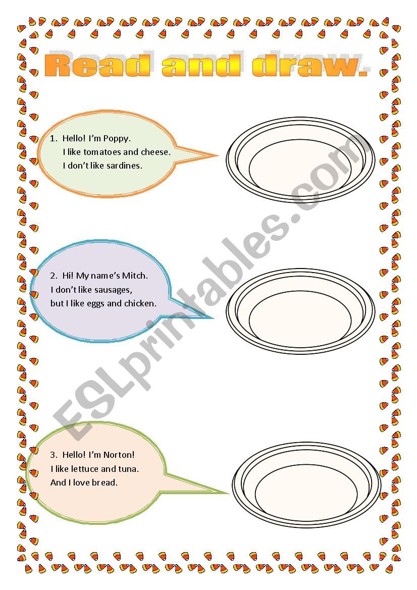 I like, I don´t like (FOOD) reading and writing exercise (2 pages) I like, I don´t like (FOOD) reading and writing exercise (2 pages)