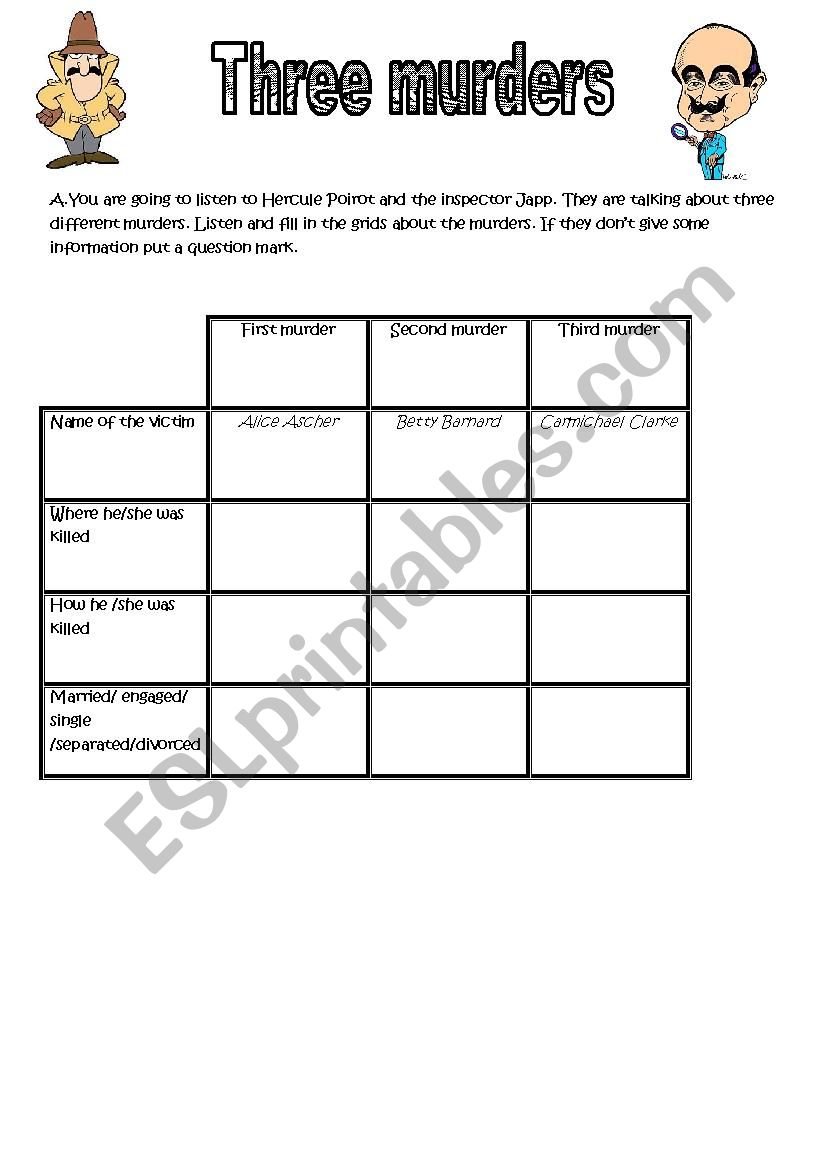 the ABC murders worksheet