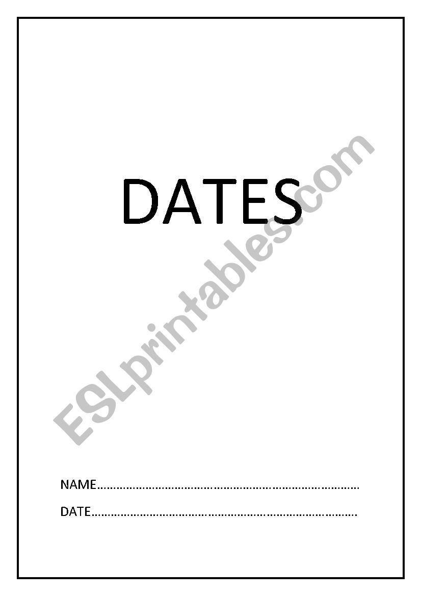 DATES worksheet