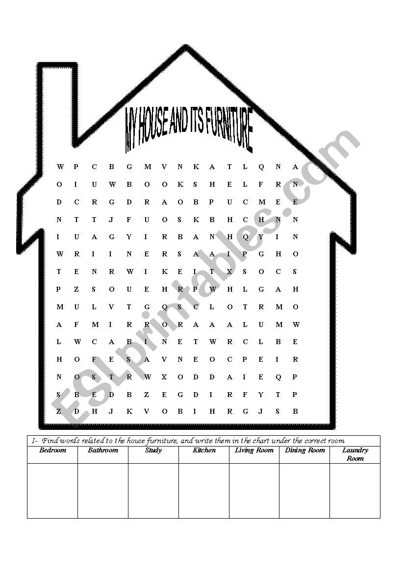 My House and Its Furniture worksheet