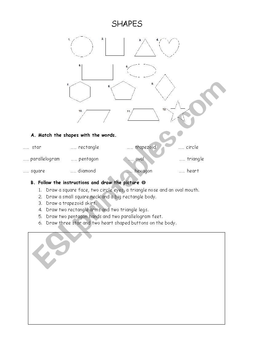 SHAPES worksheet