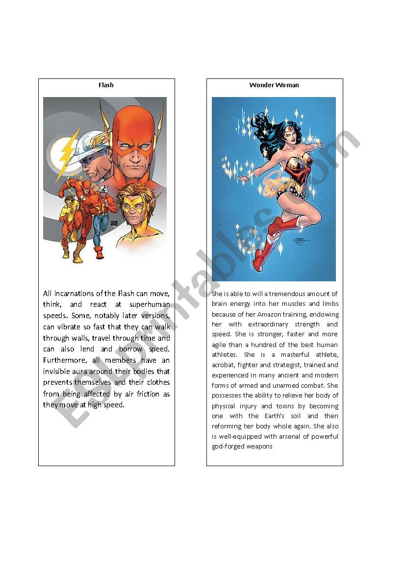 Superheroes 8 ( Flash and Wonder Woman)