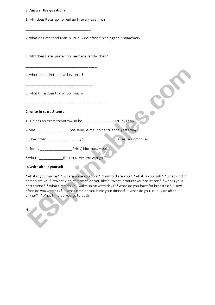 pop quiz worksheet