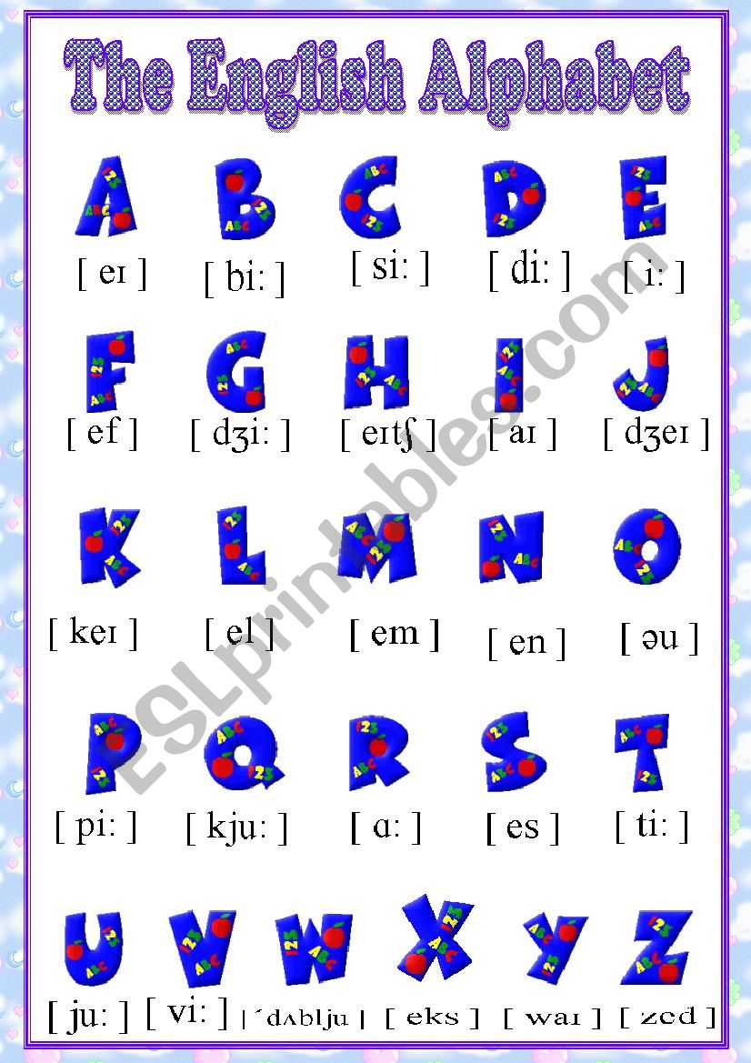 The English Alphabet worksheet