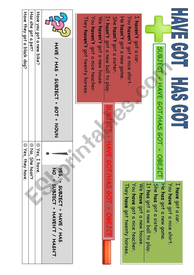 Grammar cards worksheet