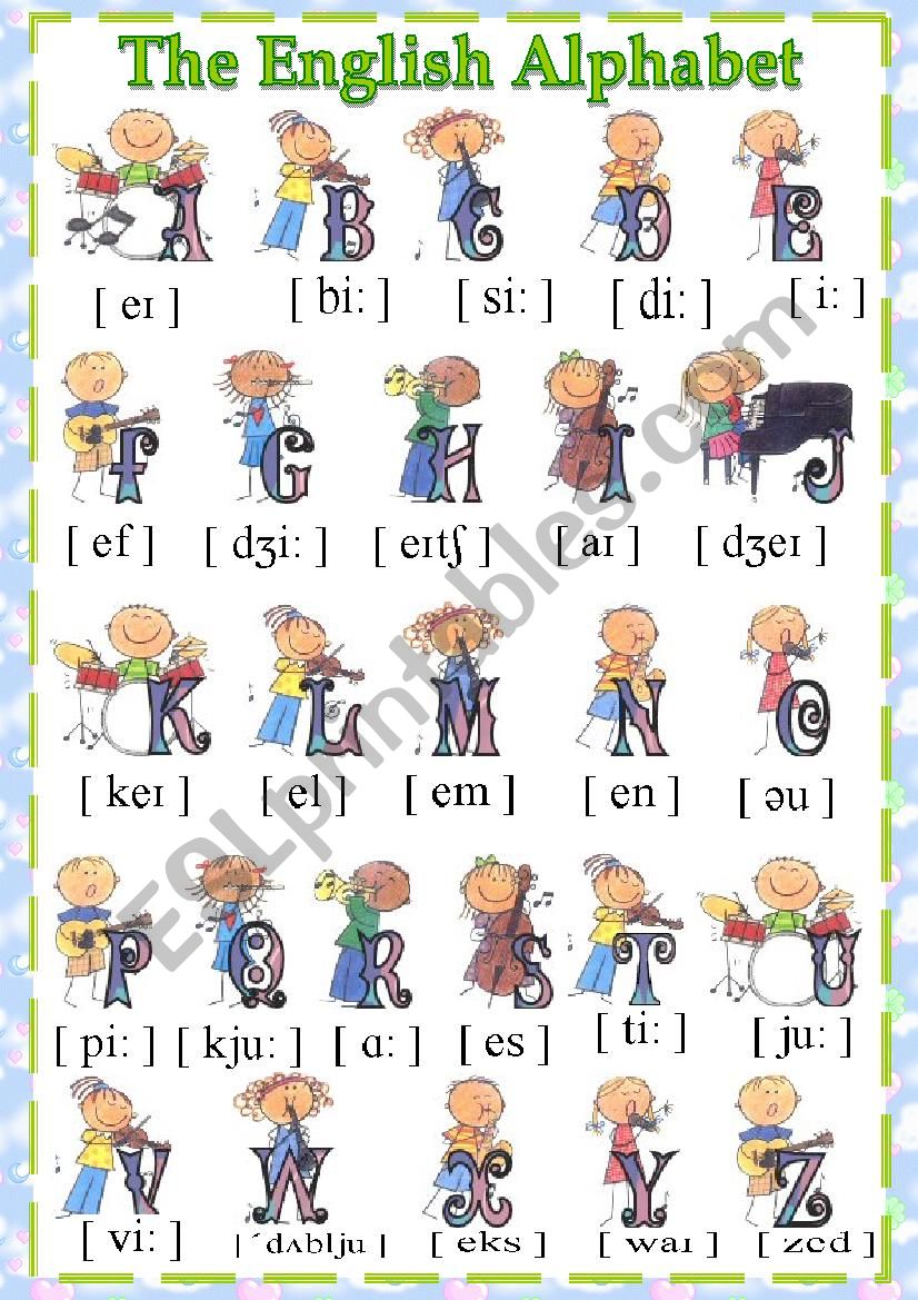 The English Alphabeth worksheet