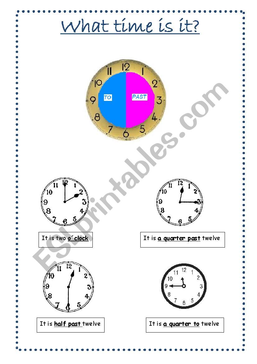 What time is it? worksheet