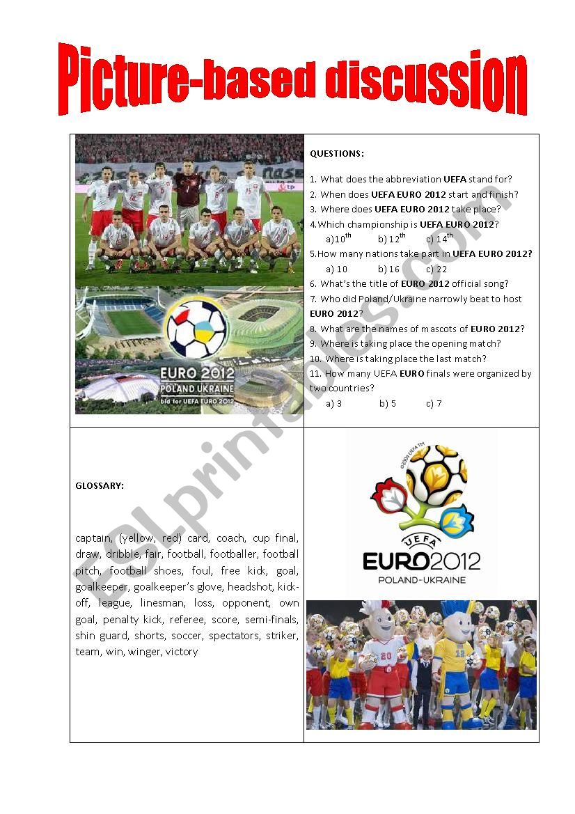 Picture-based discussion UEFA EURO 2012