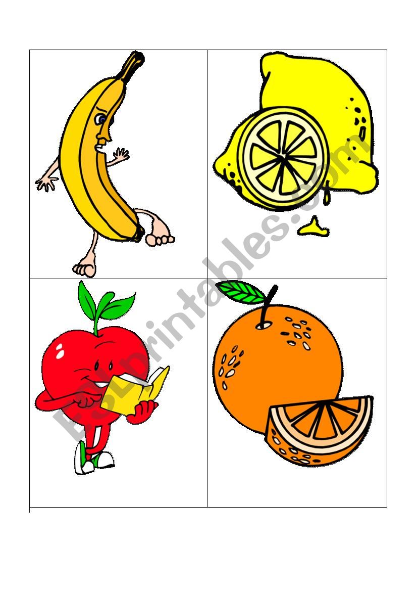 Fruit Flashcards PART -1  worksheet