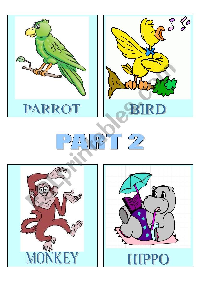 Flashcards-Animals worksheet