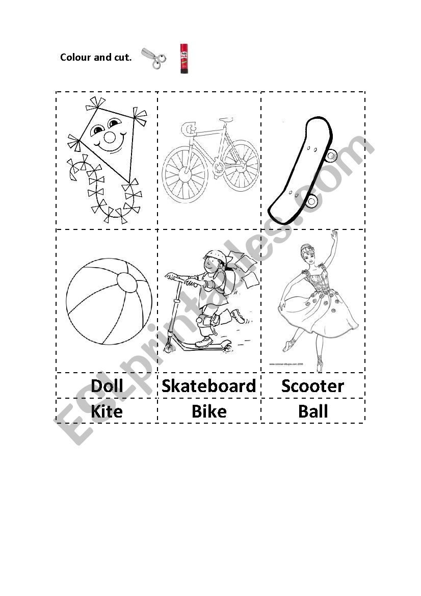 Worksheet on Toys Vocabulary worksheet