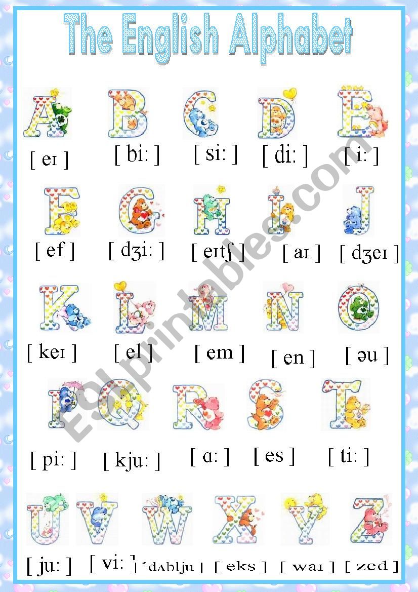 The English Alphabet worksheet