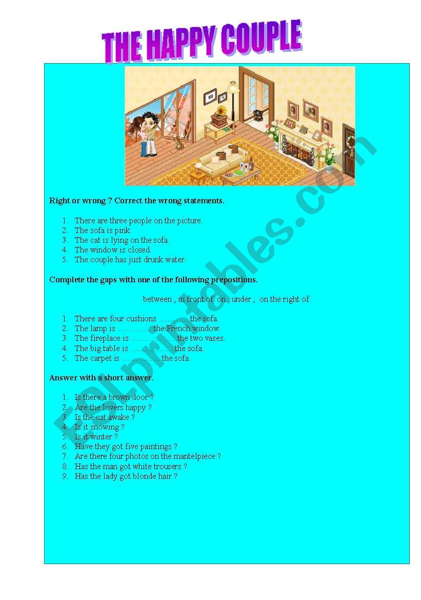 THE HAPPY COUPLE worksheet