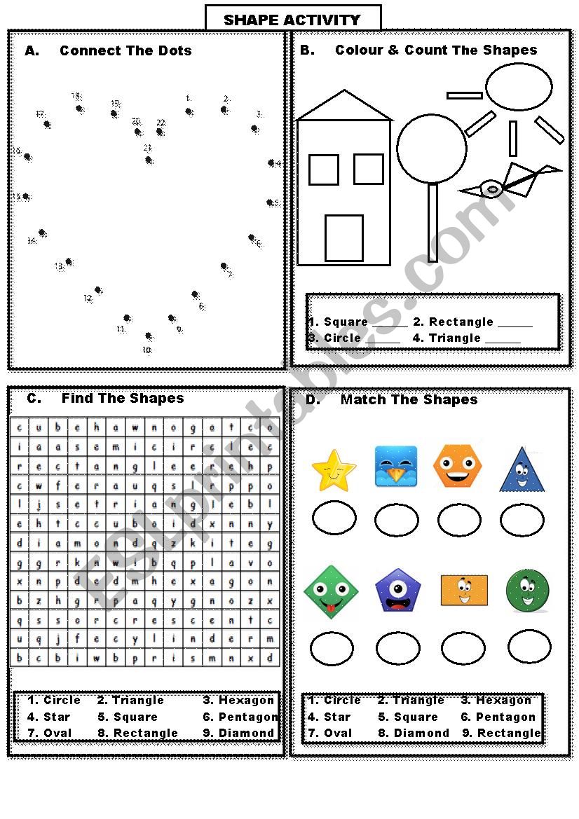 Shape Activity worksheet