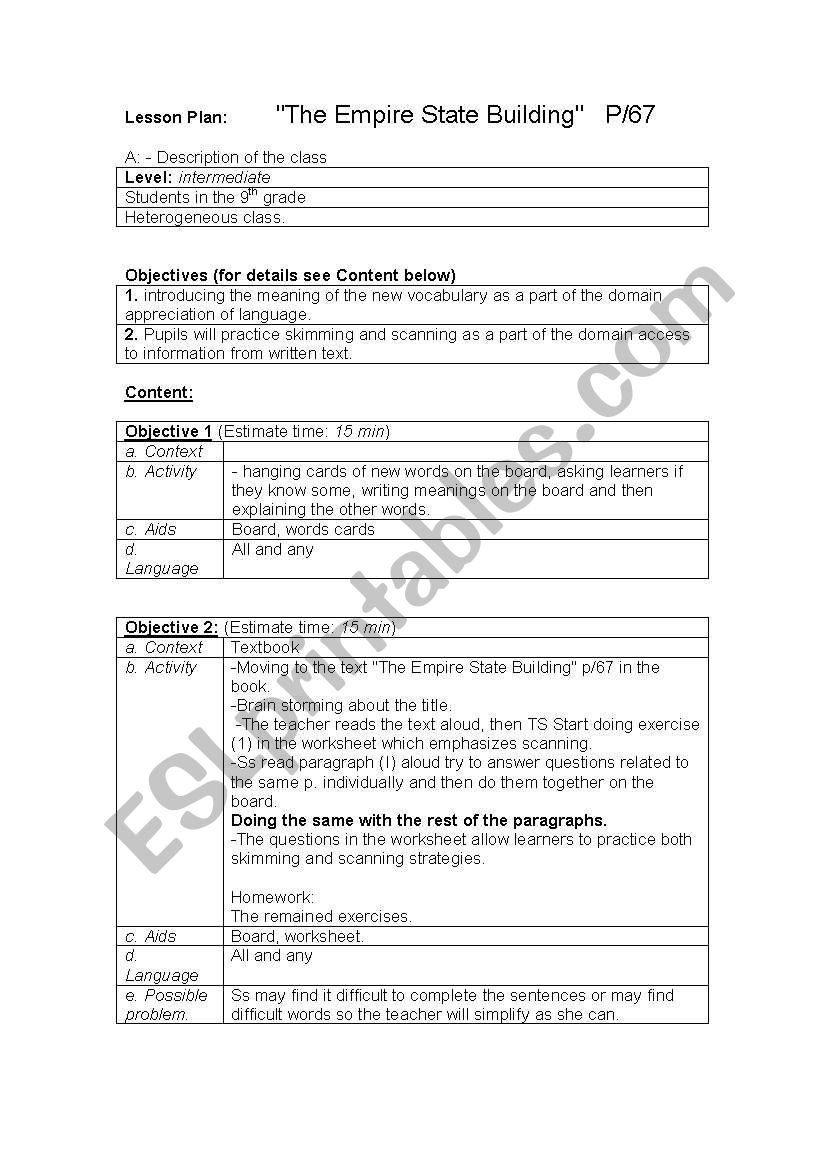 reading comprehension worksheet