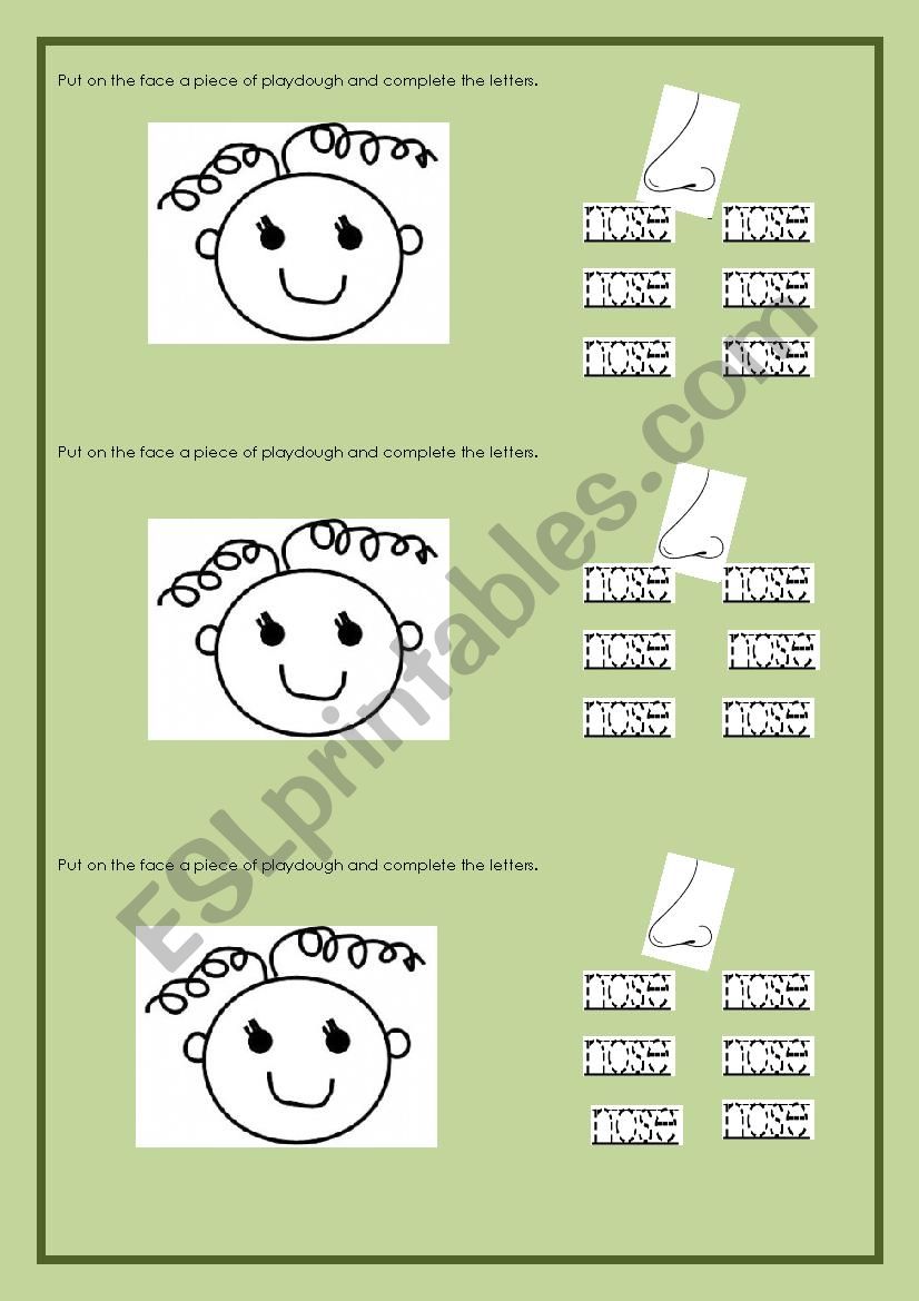 nose worksheet