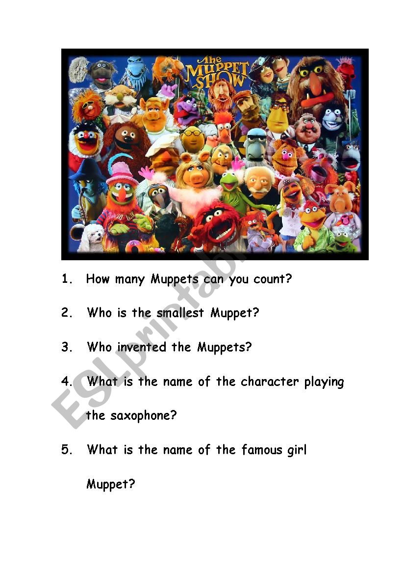 The Muppets worksheet