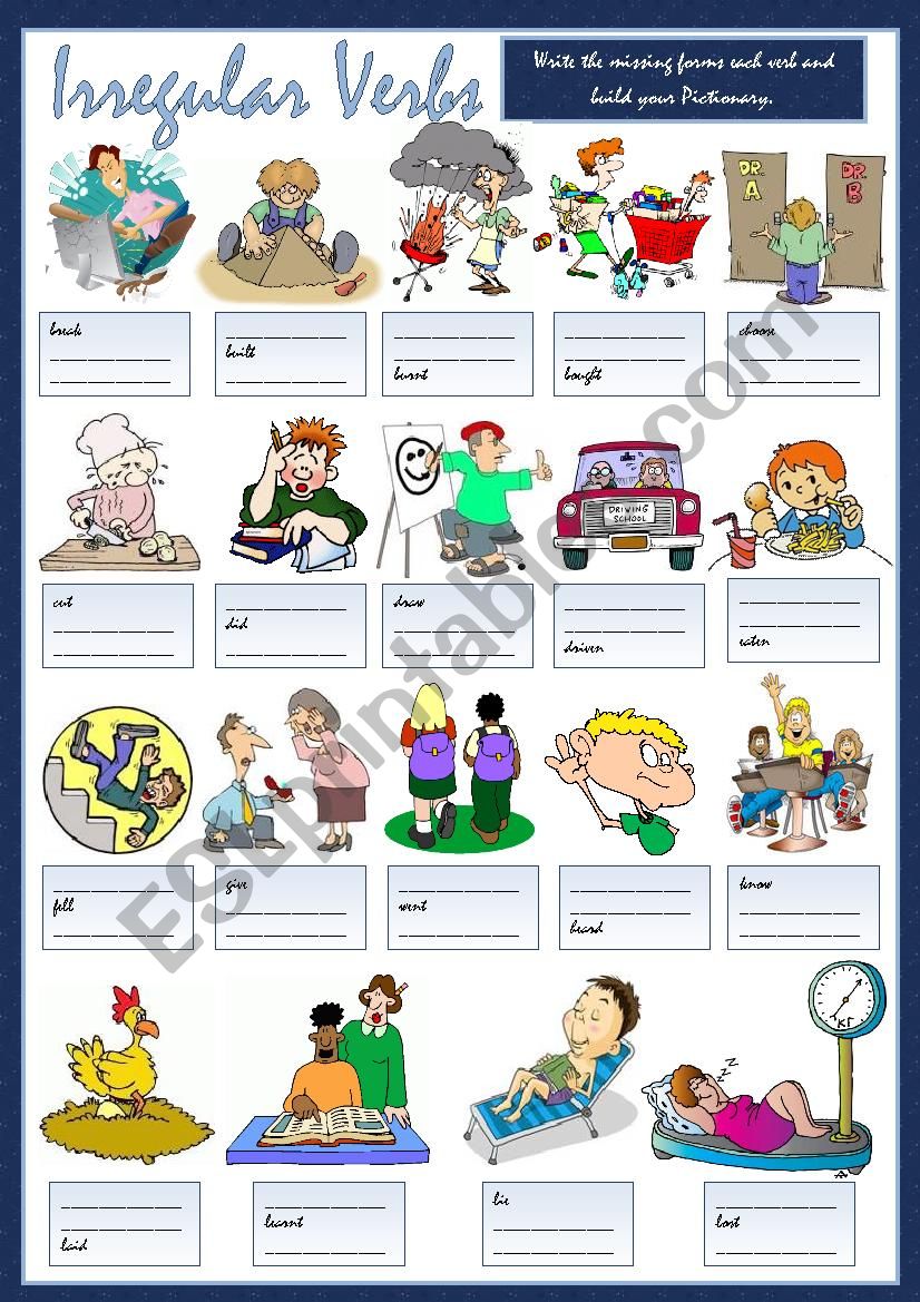 Irregular Verbs worksheet