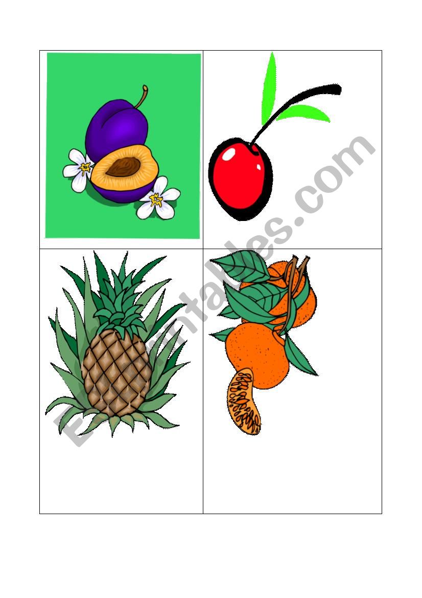Fruit Flashcards PART-3 worksheet