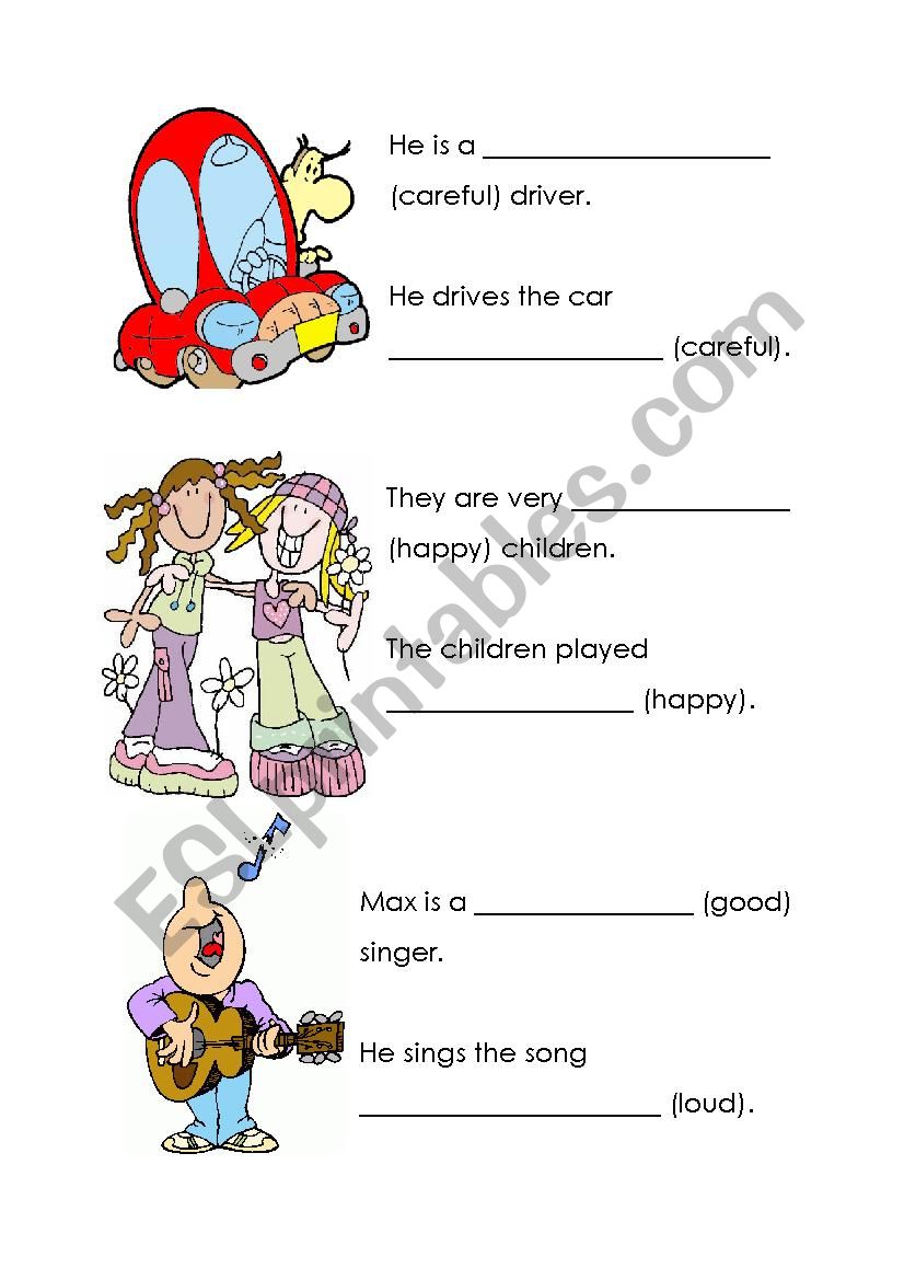 Adjective or Adverb? worksheet