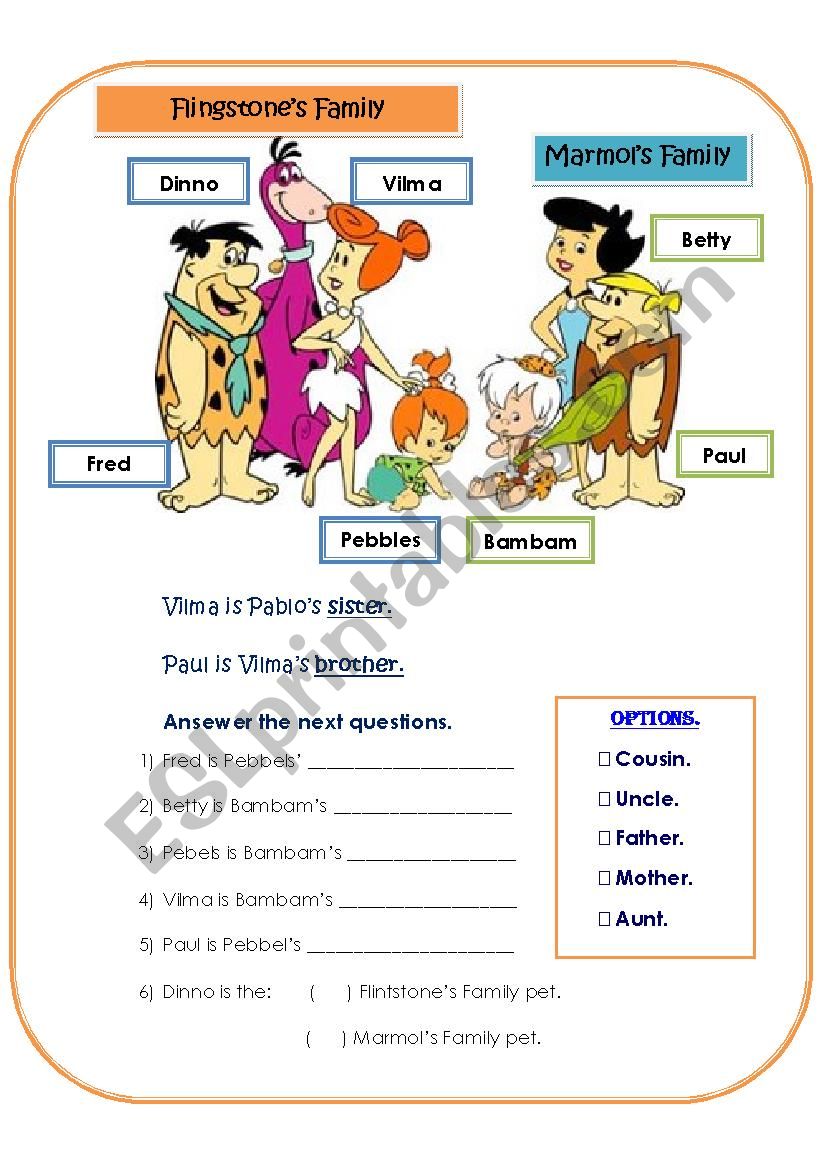 Family Members 3 worksheet