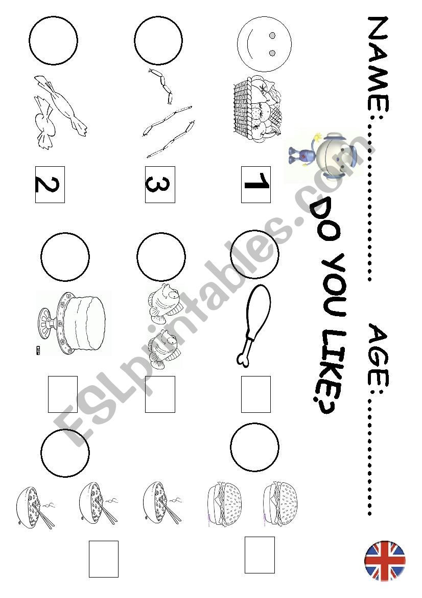 Do you like? worksheet