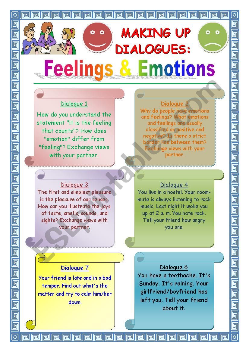 Making up Dialogues: Feelings & Emotions