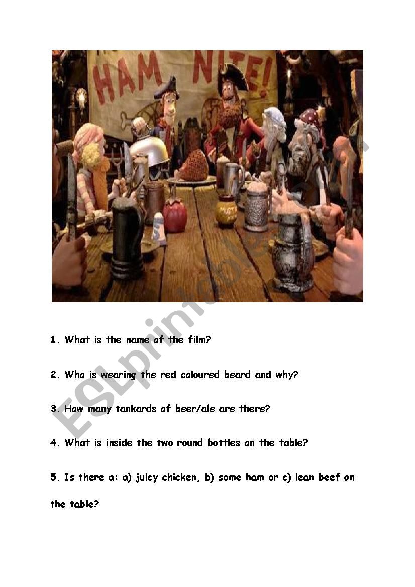 The Pirates worksheet