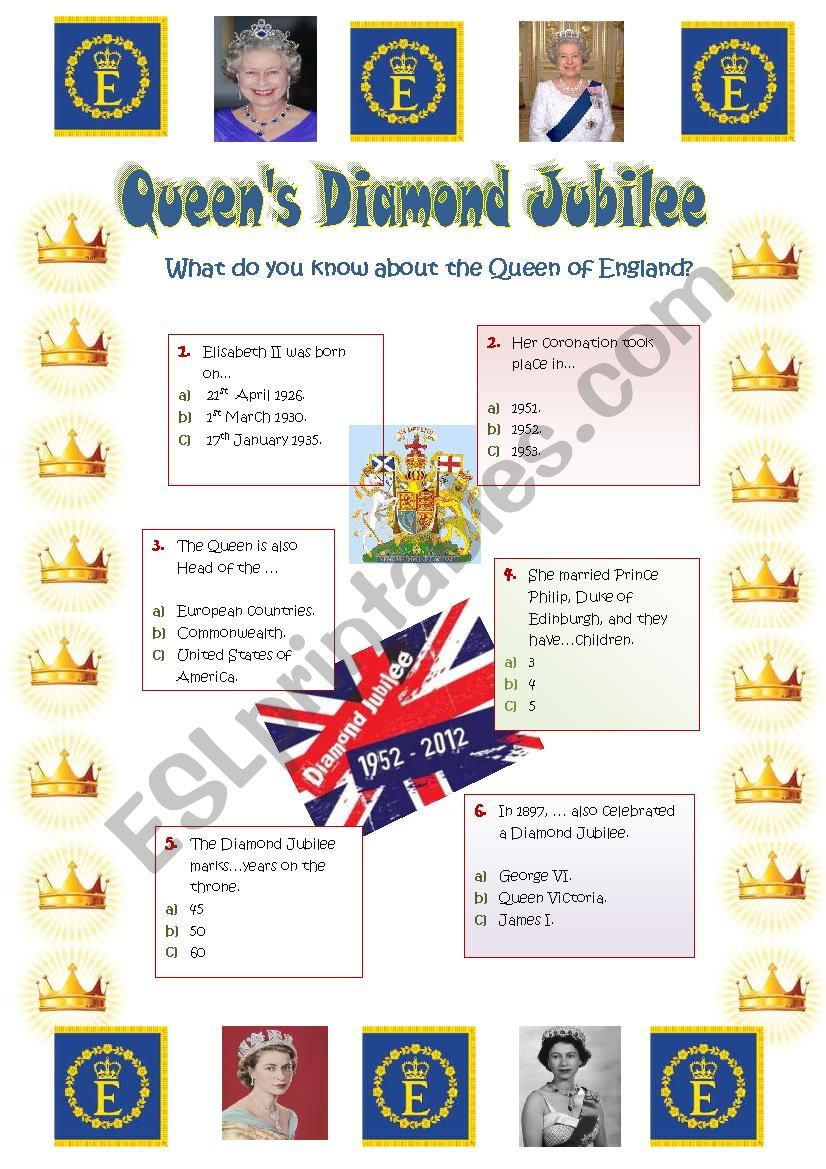 QUEENS DIAMOND JUBILEE - A QUIZ