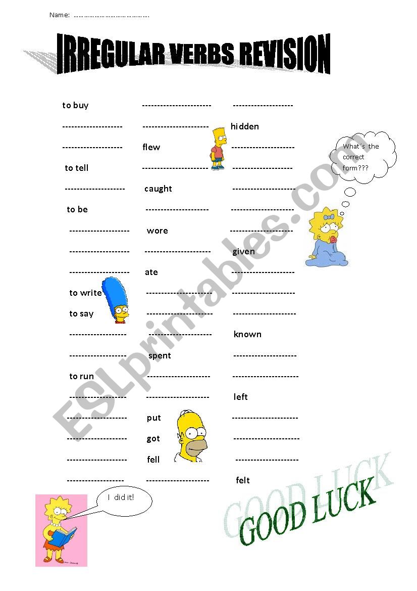 irregualar-verb-revision-esl-worksheet-by-teacherdarling