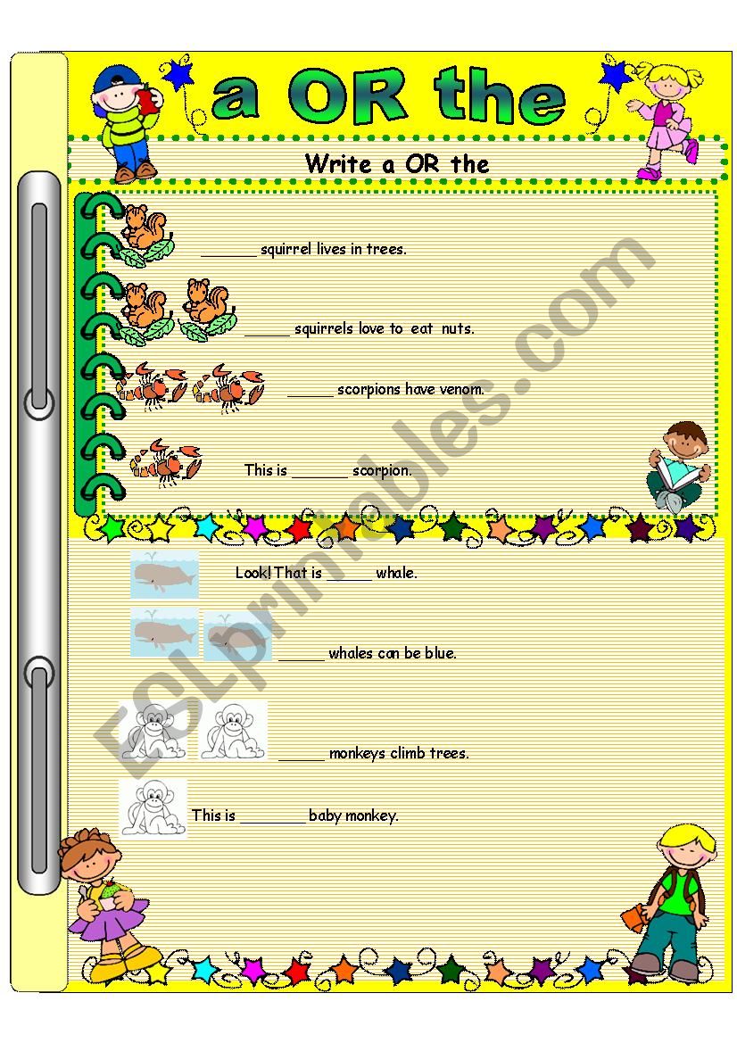 a OR the worksheet