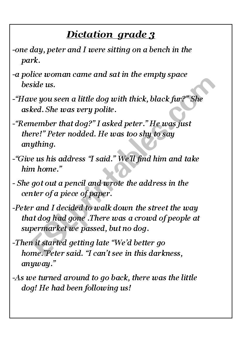 english-worksheets-dictation