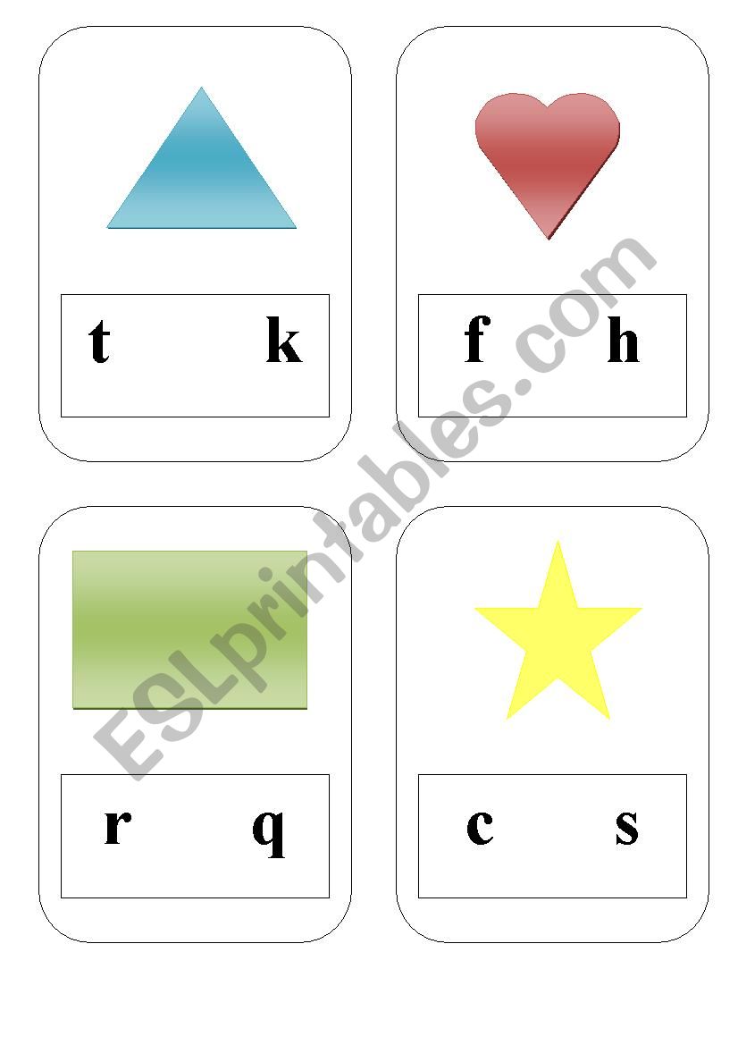 Shapes - choose the right letter