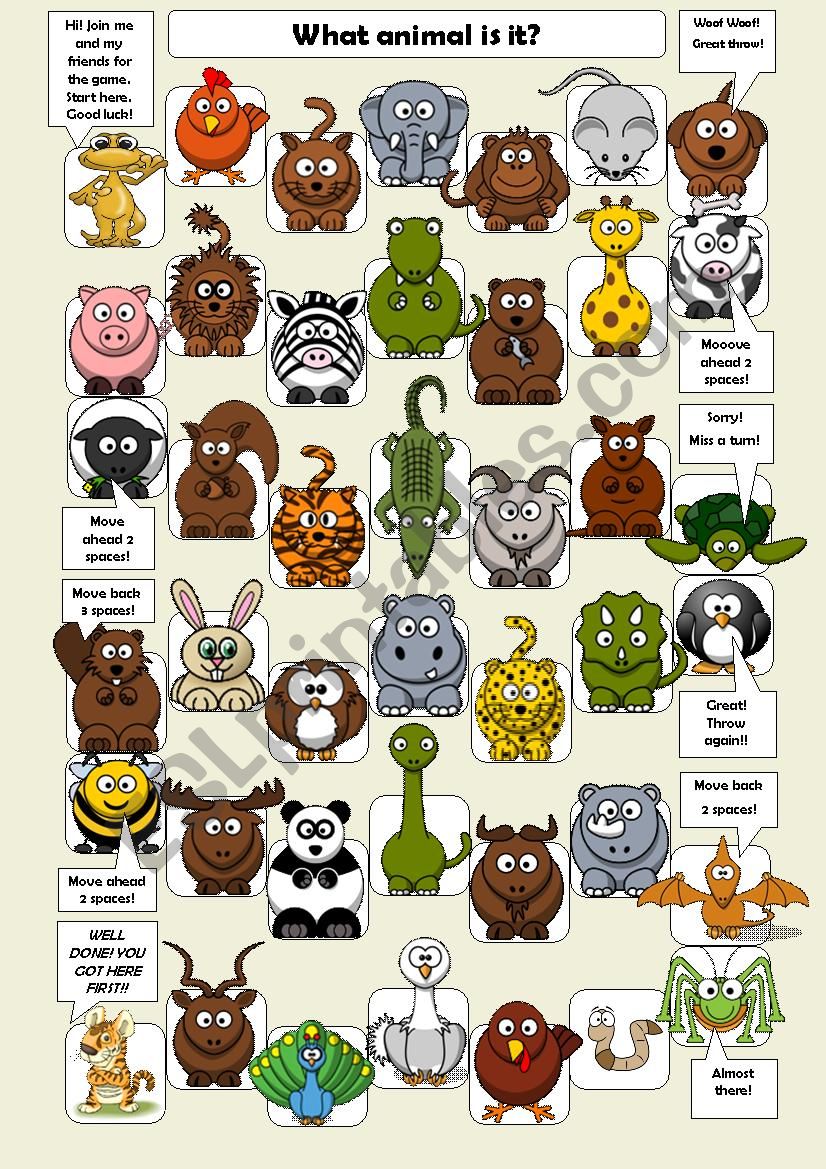 Animal Game  worksheet