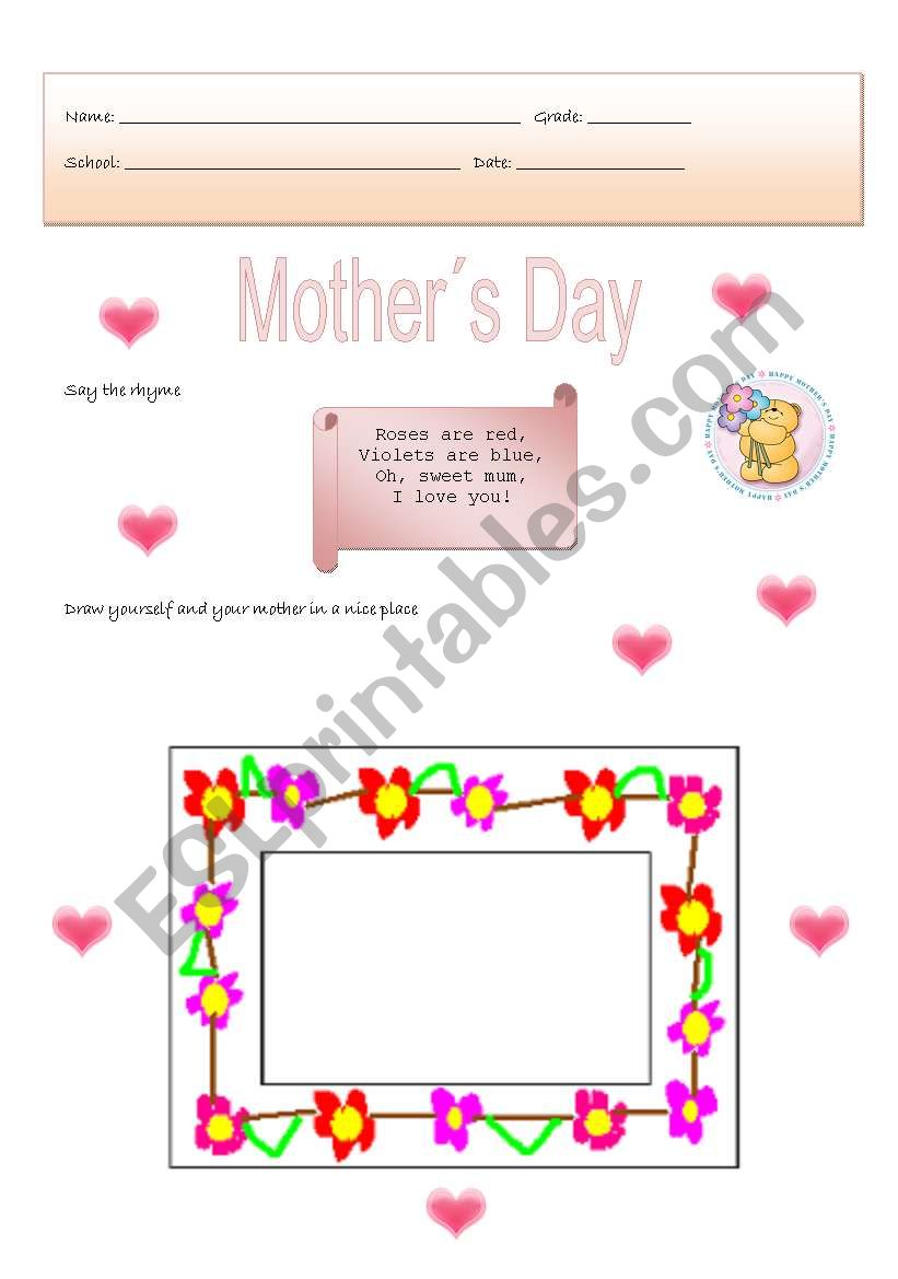 Mothers day worksheet worksheet