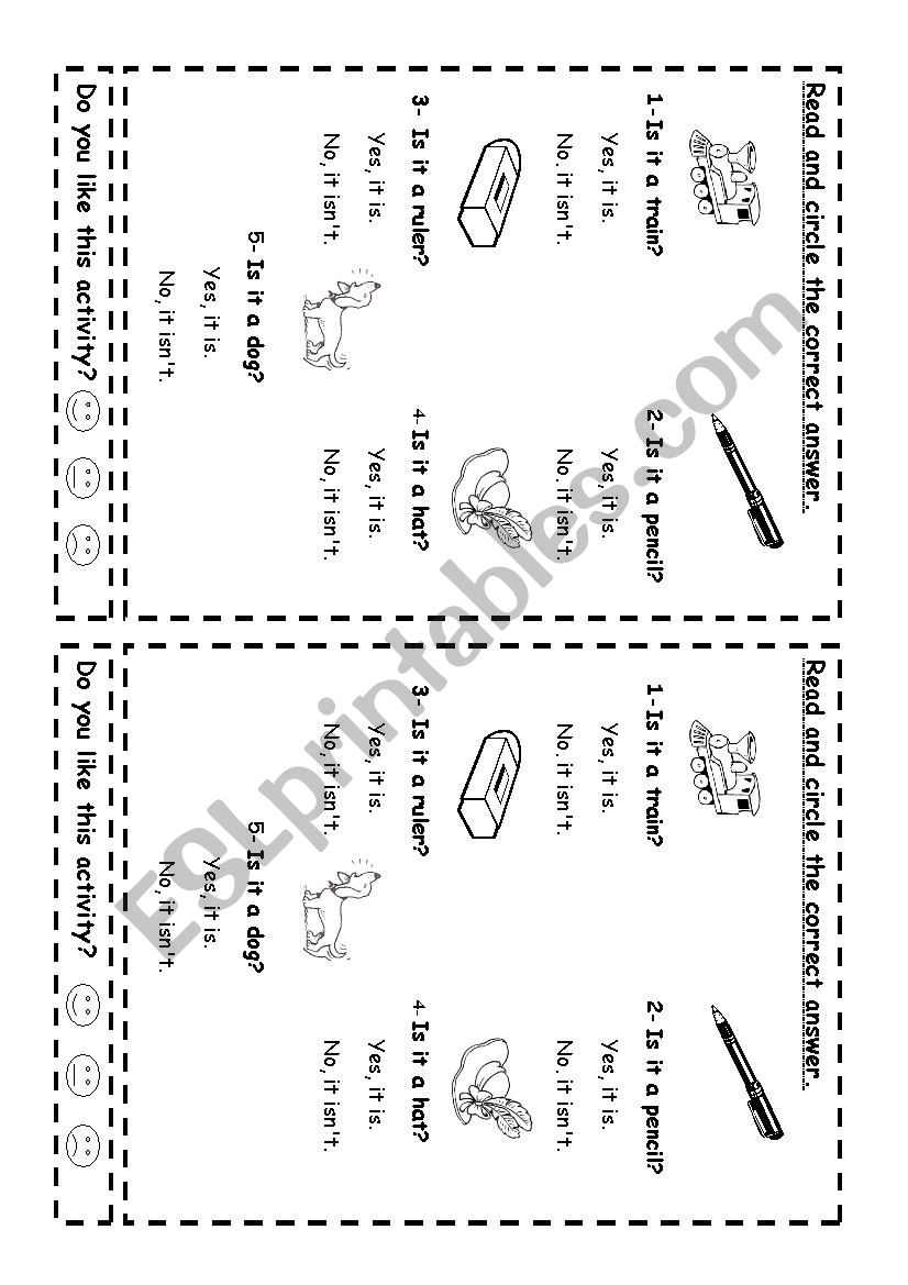 Read and choose the answer worksheet