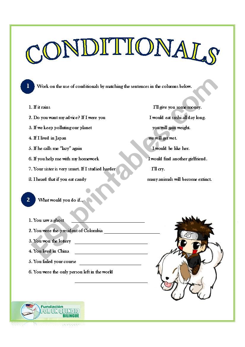 Conditionals worksheet