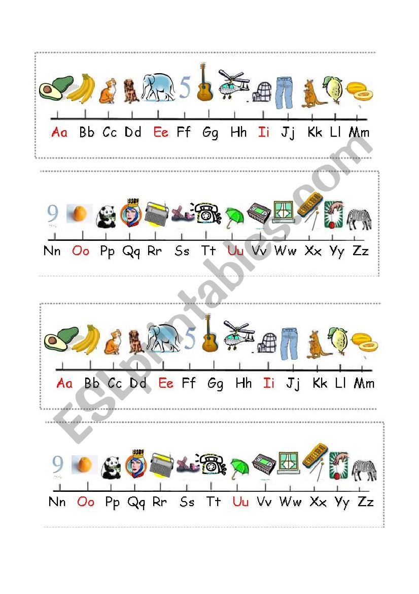 Ruler of Alphabet ESL worksheet by hilush