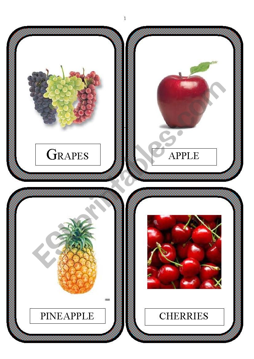 FRUITS PART-1 worksheet