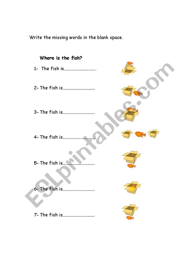 Prepositions worksheet