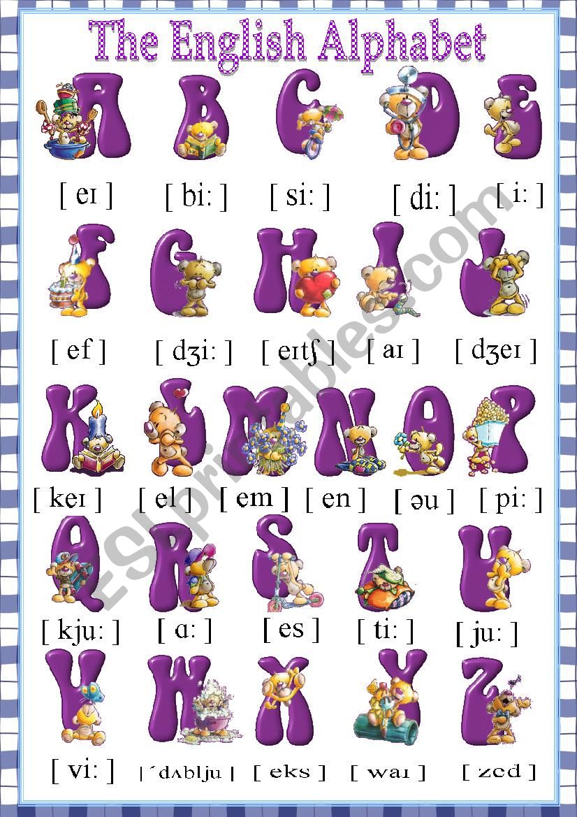 The English Alphabet worksheet