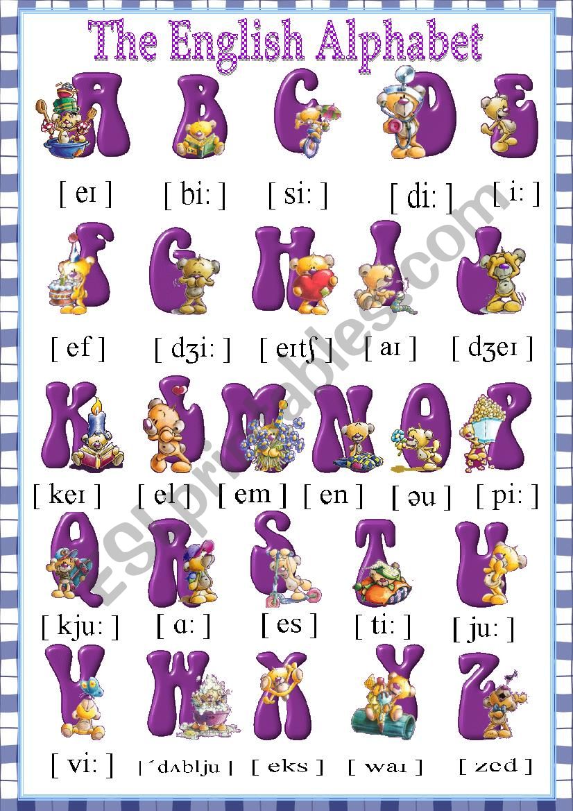 The English Alphabet worksheet