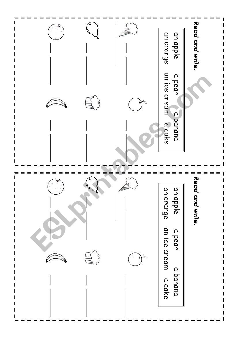 Read and write worksheet