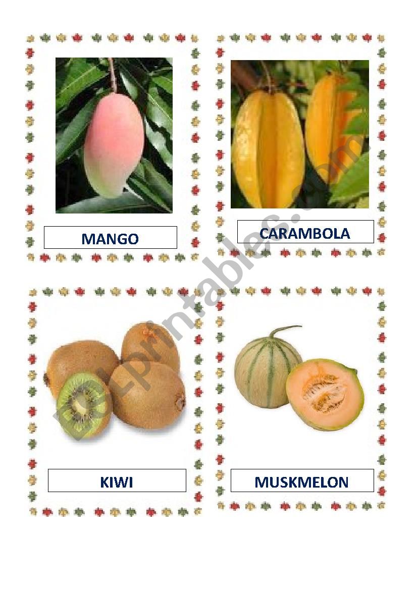 FRUITS PART-4 worksheet