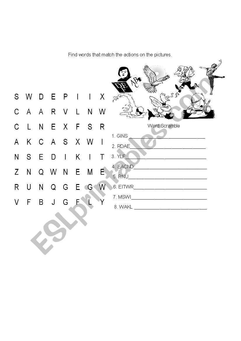 verb puzzle worksheet