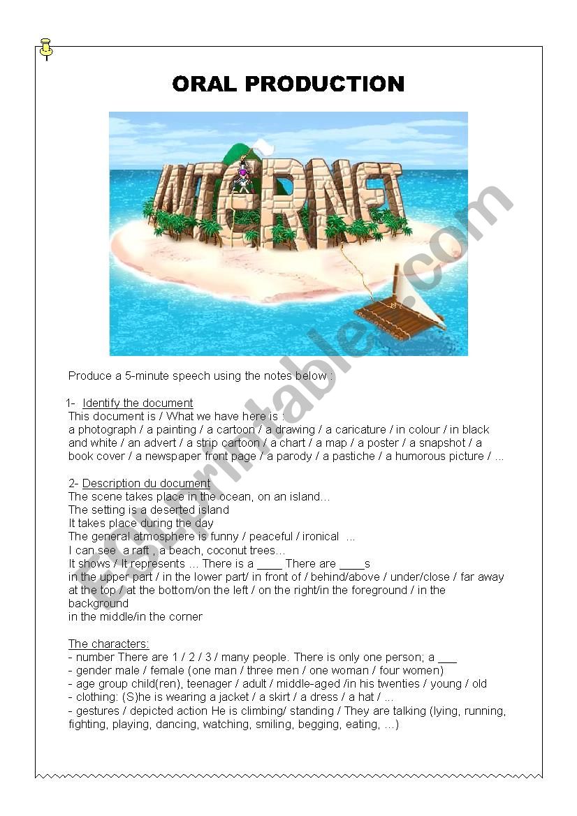 the internet island worksheet
