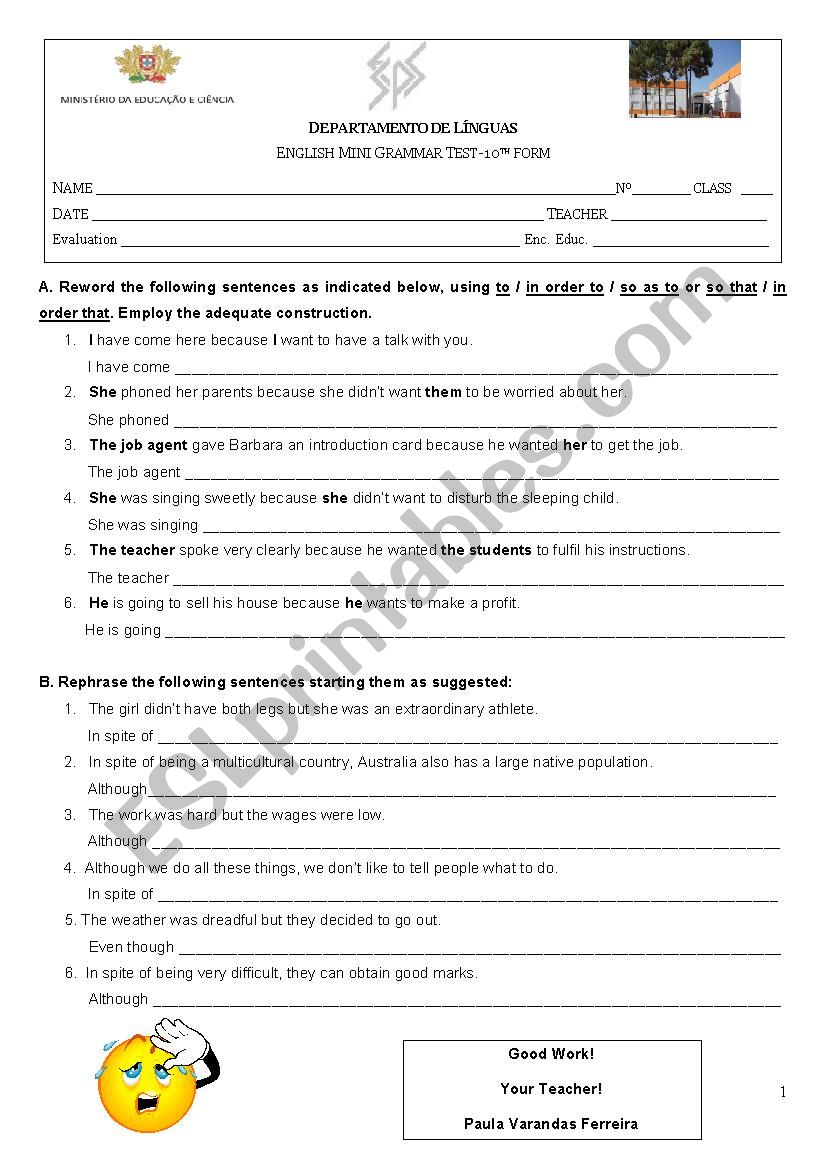 Clauses worksheet